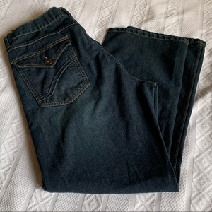 NWOT Ring Of Fire Boot Cut, Dark Blue Wash, 5 Pocket Jeans Size 38X30